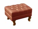 Ver imagem 2 de Poltrona Imperador Chesterfield com Puff Decoração Sala Quarto Recepção - Couríssimo Caramelo