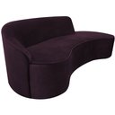 Ver imagem 1 de Sofá Curvo 3 Lugares 180cm Eron Braço Direito Veludo Roxo - Nexta Casa
