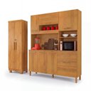 Ver imagem 2 de Kit Armário Multiuso Toronto + Armário de Cozinha Caribe 100% MDF Yescasa