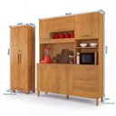 Ver imagem 3 de Kit Armário Multiuso Toronto + Armário de Cozinha Caribe 100% MDF Yescasa