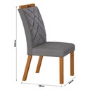 Ver imagem 3 de Cadeira para Mesa de Jantar Larissa New Kit 2 Peças Cinamomo Joli Chumbo - Leifer