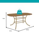 Ver imagem 4 de Conjunto de Sala de Jantar 6 Cadeiras Essence Carraro Noce Dourado