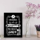 Ver imagem 2 de Quadro Decorativo Para Cozinha Pequena 24x18cm - com vidro:Madeira branca