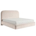 Ver imagem 2 de Cama King Flutuante com Cabeceira 195cm Aura W01 Suede Bege - Lyam Decor