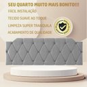 Ver imagem 5 de Cabeceira para Cama Box Casal 1,40m Estofada Cinza - Modelo Kelly Sofisticado