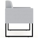 Ver imagem 6 de Poltrona Decorativa para Sala Estar e Recepção Base Fixa de Metal Helô L02 Linho Cinza - Lyam