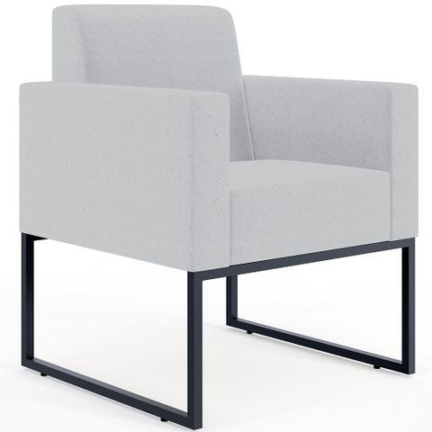 Poltrona Decorativa para Sala Estar e Recepção Base Fixa de Metal Helô L02 Linho Cinza - Lyam
