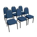 Ver imagem 1 de Kit com 6 Cadeiras para Auditórios Linha Hotel Azul