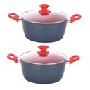 Ver imagem 1 de Kit 2 Caçarolas Indução Cerâmica 3,7mm 24cm Não Gruda Onix