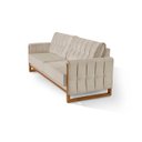 Ver imagem 2 de Sofá Lottus Sofisticado Veludo 170cm Confortavel Resistente:bege