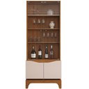 Ver imagem 6 de Cristaleira para Sala de Jantar 4 Portas 74cm Alice D04 Freijó/off White - Mpozenato