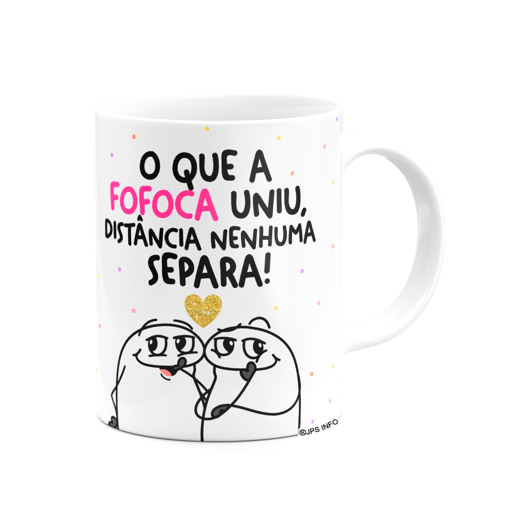 Caneca Flork Amigos - o que a Fofoca Uniu - Branca - 2