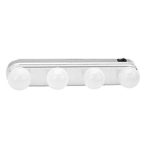 Luz de Espelho Maquiagem Camarim Led 4 Lâmpadas sem Fio