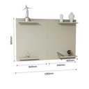 Ver imagem 3 de Painel para Tv até 50 Pol Quartos e Salas em Mdf Off White