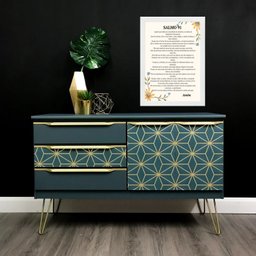 Quadro Decorativo Salmo 91 45x34cm - com Vidro:madeira Preta - 2 Quadro Decorativo Salmo 91 45x34cm - com Vidro:madeira Preta - 2