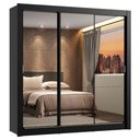 Ver imagem 3 de Guarda Roupa Casal Madesa Lyon 3 Portas de Correr de Espelho 2 Gavetas