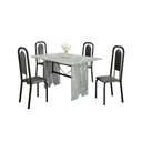 Ver imagem 2 de Conjunto de Mesa Tubular com 4 Cadeiras Lara Preto/Granito