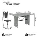 Ver imagem 3 de Conjunto de Mesa Tubular com 4 Cadeiras Lara Preto/Granito