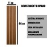 Painel Placa Ripado 44x11cm Colante Kit C/10 Painéis em Mdf:ripado Canela (marrom) - 5