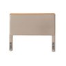 Cabeceira Cama Box Queen 1,60m Estofada Detalhe em Madeira Java Veludo Bege - 3