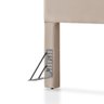 Cabeceira Cama Box Queen 1,60m Estofada Detalhe em Madeira Java Veludo Bege - 5