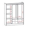 Guarda Roupa Casal 6 Portas 2 Gavetas Itália Branco Rosa Kits Paraná - 5