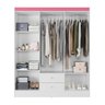 Guarda Roupa Casal 6 Portas 2 Gavetas Itália Branco Rosa Kits Paraná - 3