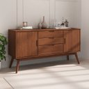 Ver mais imagens de Balcao Aparador Buffet Madeira 2 Portas 3 Gavetas Tivoli Castanho Verniz