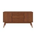 Ver imagem 6 de Balcao Aparador Buffet Madeira 2 Portas 3 Gavetas Tivoli Castanho Verniz