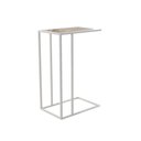 Ver imagem 2 de Mesa de Apoio Industrial Elena Industrial Branco com Tampo de Vidro
