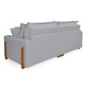 Ver imagem 4 de Sofá Retrátil Reclinável Davi Original com Molas Ensacadas Tecido Linho Cinza Claro 2,00m