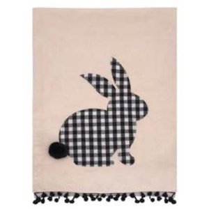 Trilho de Mesa Coelho Pom Pom PB 40 x 180 cm