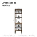 Ver imagem 3 de Torre Quente 60 cm 3 Portas Rustic/Branco Lille Madesa