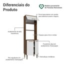 Ver imagem 4 de Torre Quente 60 cm 3 Portas Rustic/Branco Lille Madesa