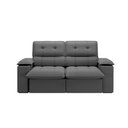 Ver imagem 7 de Sofá Retrátil e Reclinável 2,10m Suede Cinza c/ Porta Copo Liverton Xflex
