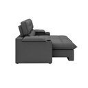 Ver imagem 5 de Sofá Retrátil e Reclinável 2,10m Suede Cinza c/ Porta Copo Liverton Xflex