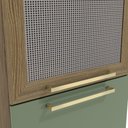 Ver imagem 5 de Armário Paneleiro Cozinha Botanic 50cm 02 Portas M626 Kappesberg - Nogueira/verde Oliva