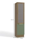 Ver imagem 3 de Armário Paneleiro Cozinha Botanic 50cm 02 Portas M626 Kappesberg - Nogueira/verde Oliva
