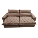 Ver imagem 5 de Sofá Retrátil e Reclinável 2,95m Molas Ensacadas Cama inBox Elegance com ThermoGel Velusoft