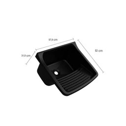 Tanque Plástico Preto 58x52x32cm para 40l - Astra - 2