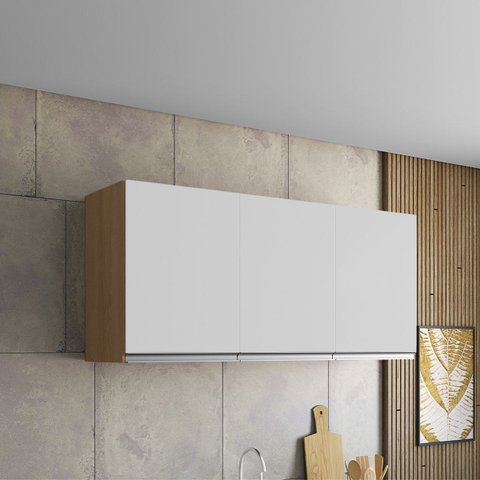 Armário Aéreo P/ Cozinha Maya A03 120cm 3 Portas