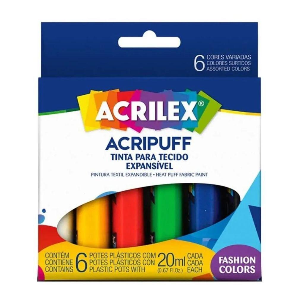 Tinta Acripuff Acrilex 20ml C/6 Cores