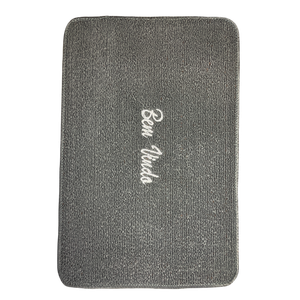 Capacho Bordado 40x60 100% Propileno - Bem Vindo - Grafite