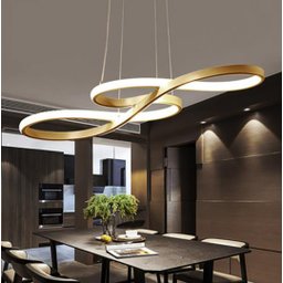 Lustre Luminaria Pendente Dourado Led 3000k Quente 50w 75cm - 6