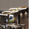 Lustre Luminaria Pendente Dourado Led 3000k Quente 50w 75cm - 6