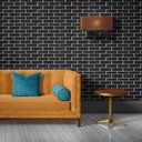 Ver imagem 3 de Papel de Parede 3d Tijolo Preto Autoadesivo Tijolinho 1mx40cm