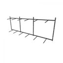 Ver imagem 3 de Arara de Roupas para Loja Quarto Closet 22 Peças Regulável 300x100 Cm Cor Preto Kit Clst1b397