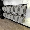 Ver imagem 1 de Arara de Roupas para Loja Quarto Closet 22 Peças Regulável 300x100 Cm Cor Preto Kit Clst1b397