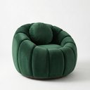 Ver imagem 3 de Poltrona Decorativa Concha c/Almofada Veludo Verde - Vimont Moveis