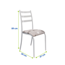 Ver imagem 5 de Conjunto Kit 4 Cadeiras Sala Jantar Cozinha Almofadada Metal